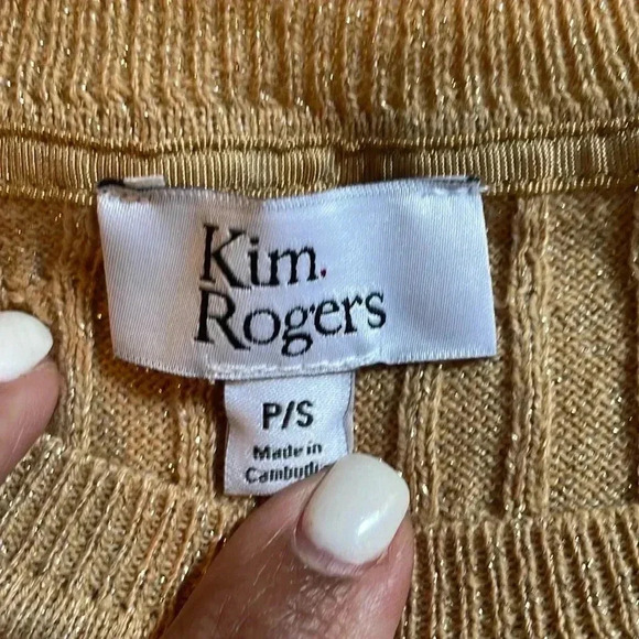 Kim Rogers perfectly soft Sweaters size ps tan-gold - Picture 9 of 11